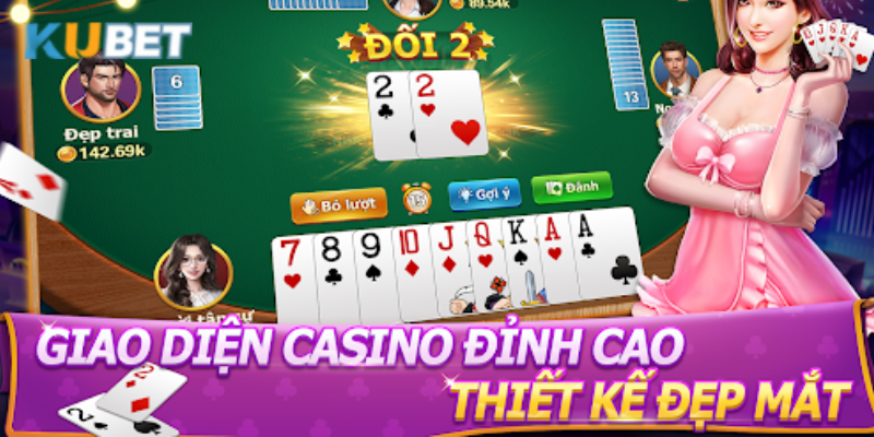 Tiến lên miền nam online trên Kubet hỗ trợ nhiều mức cược